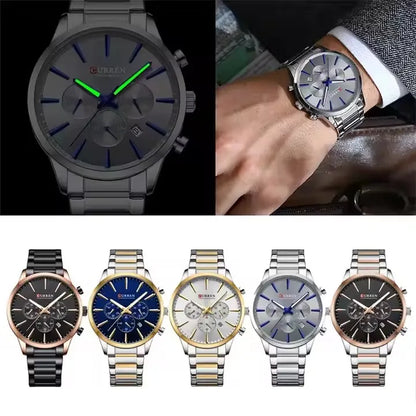 CURREN 8435 Classic Hot Sell Chronograph Quartz Watch Men Reloj Fashion Casual Business Sports Watches Male Wrist Watch for Mens