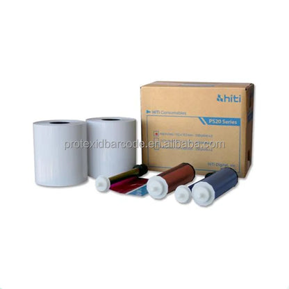 HiTi 4x6" Media for Photo Printer P520L & P520L, 500 Sheets to a Roll, 2 Rolls in a Box