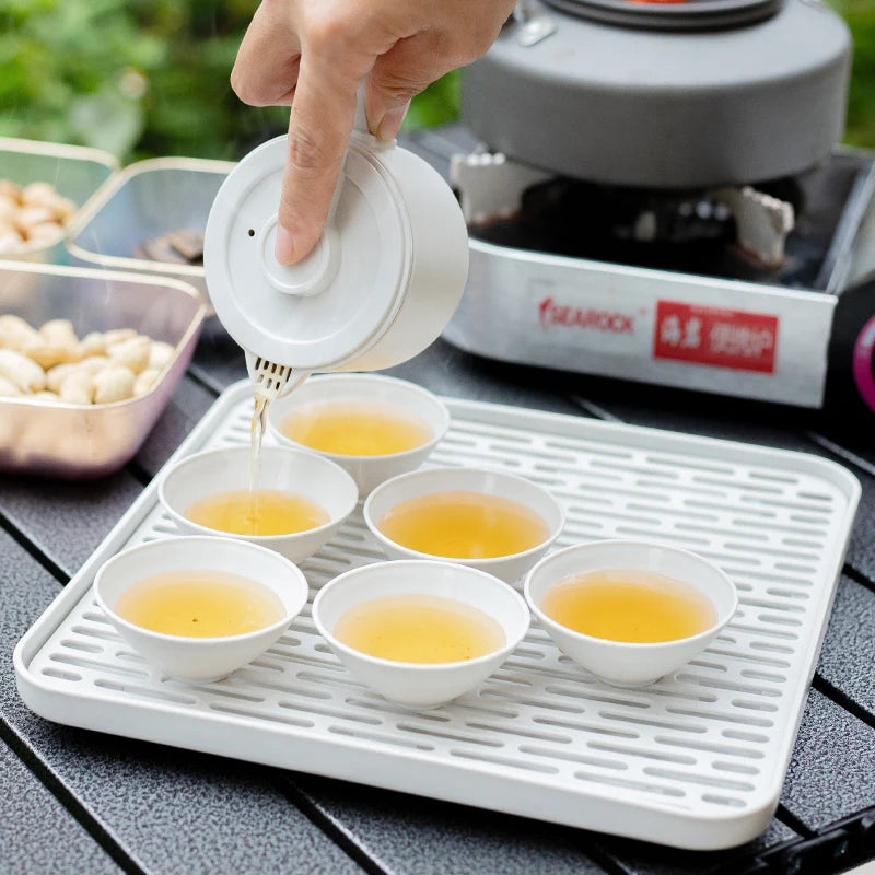 Bathroom Kitchen Sink Rectangle Multifunction Storage Serving Tea Draining Board Cup Drying Rack Plastic Dish Drain Household