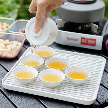 Bathroom Kitchen Sink Rectangle Multifunction Storage Serving Tea Draining Board Cup Drying Rack Plastic Dish Drain Household