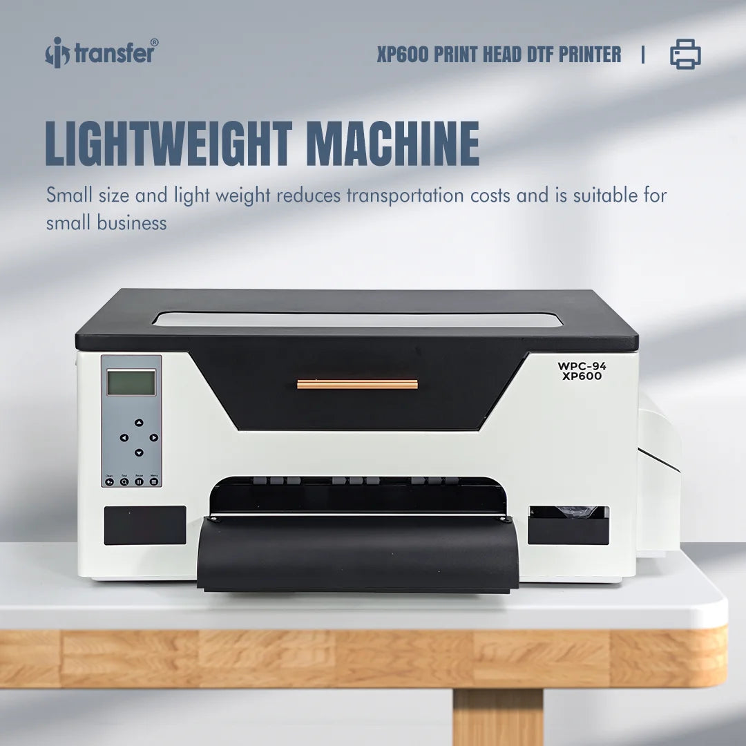 Fast Printing DTF Printer XP600 White Ink Circulation PET Film Print T Shirt Heat Transfer Machine Desktop A3 DTF Printer