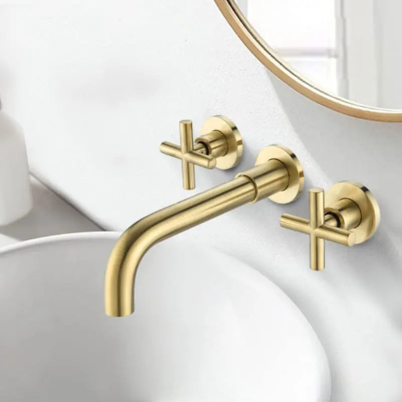 Modern Luxury Waterfall Bathroom Faucet Good Selling Robinet Salle De Bain Mixte Wall Mounted Brass Wash Faucet