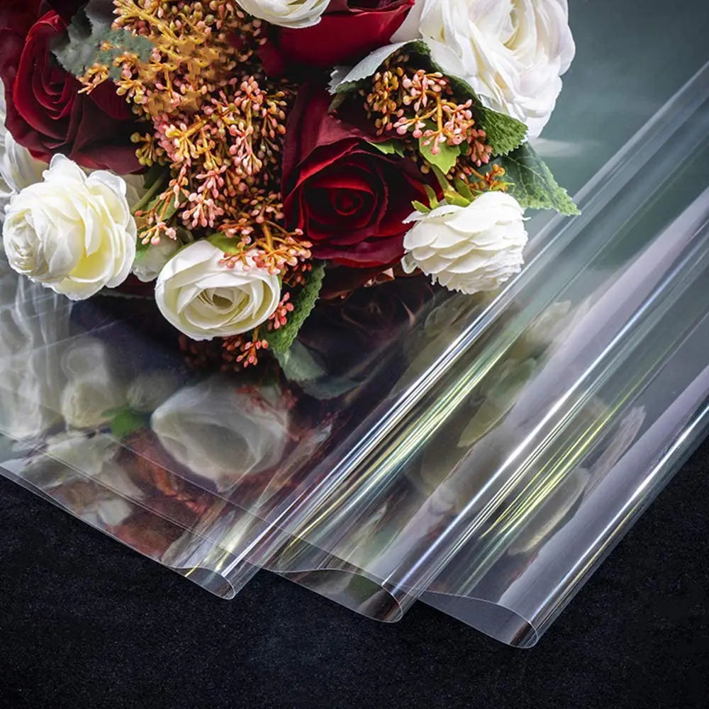 70cm*20m/roll 45mic Cellophane Paper Film Gift Wrap Roll  for Flowers Craft Basket Packing