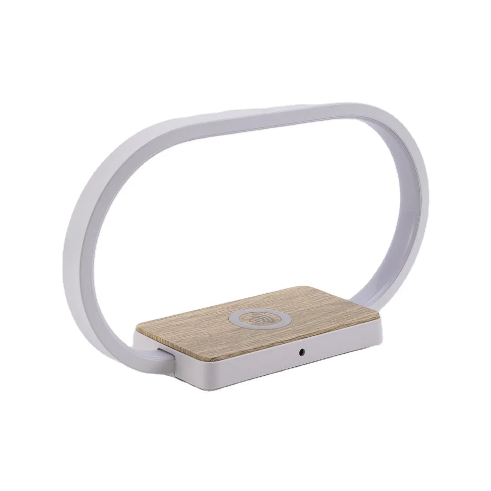 Geagood 3-step Dimmable Bedside Night Desk Light LED Modern Table Lamp With Wireless Charger Speaker