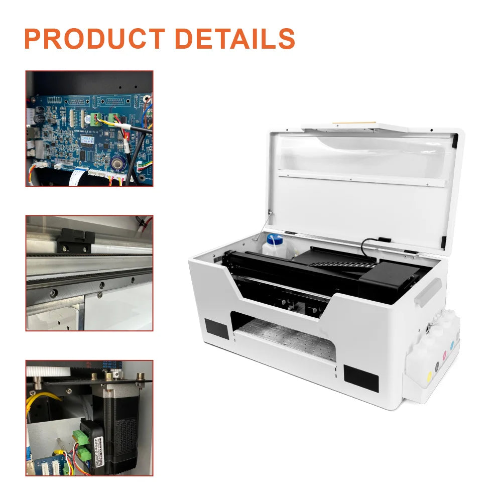 Free Shipping Fast Speed Uv Printer Crystal Stickers Digital with 3 Heads Desktop Small ab Film Wood Glass Uv Dtf Printer