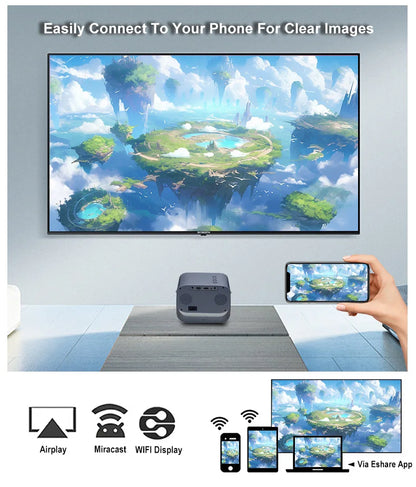 Everycom  K1W Portable Projector Android Wifi 3D Mini Projector Home Cinema Support 4K LED Home Video Projector