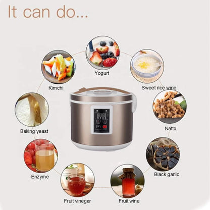Home Kitchen Appliance AZK115-2 Mini Yogurt Machine with LCD Display Adjustable Thermostat 5L Automatic Electric Yogurt Maker