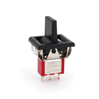 5Pcs SH T80-R Series R8016A-P14 3Pin Momentary MOM-OFF-MOM Self-Return SPDT Mini Rocker and Paddle Switch