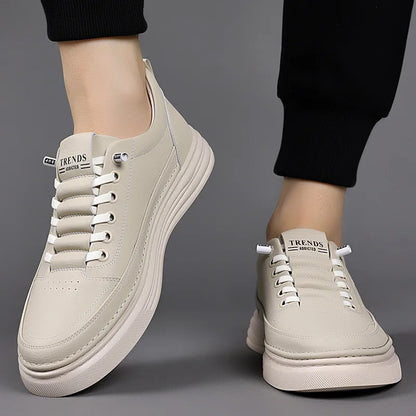 Trends Men Spring Casual Lace-Up Sneakers Round Toe Mesh Lining Rubber Outsole Anti Slippery Court Shoes