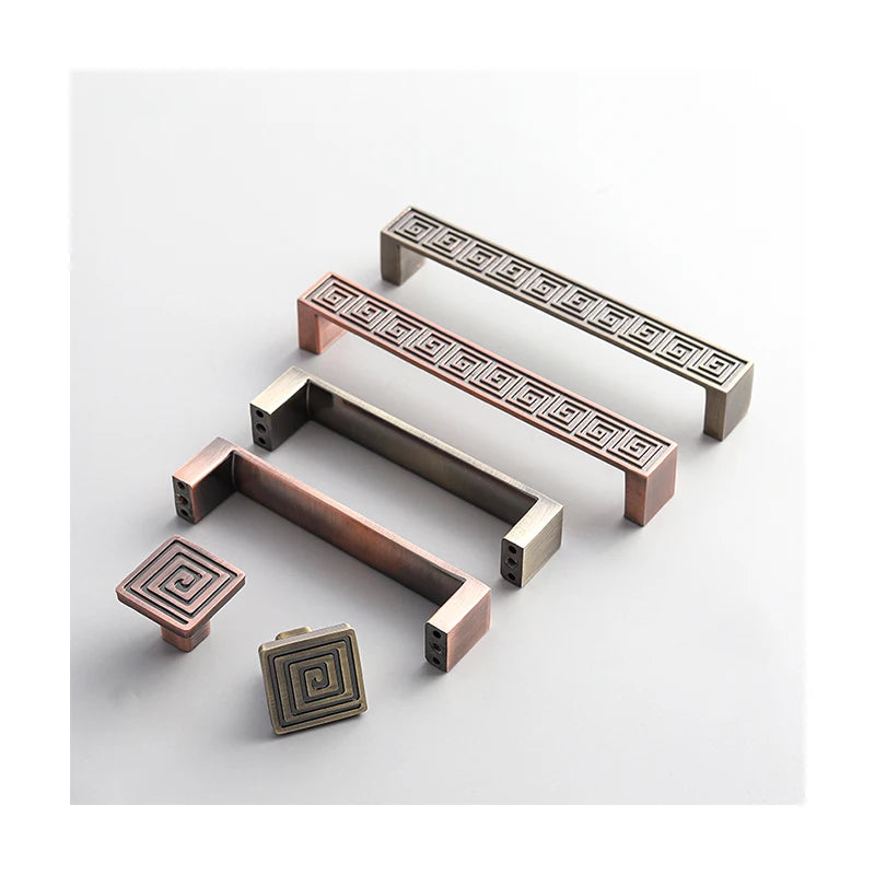 Best Price 96mm Modern Zinc Alloy Solid Hardware Copper Bronze Rectangular Antique Wardrobe Kitchen Cabinet Door Pull Handle