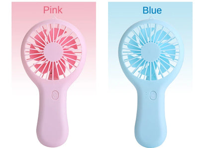 Colorful handheld mini fan portable USB charging convenient creative cool small fan pocket handheld fan summer gift