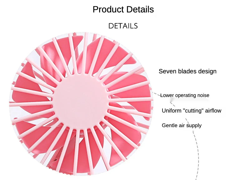 Colorful handheld mini fan portable USB charging convenient creative cool small fan pocket handheld fan summer gift