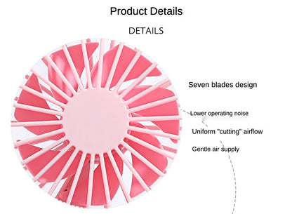 Colorful handheld mini fan portable USB charging convenient creative cool small fan pocket handheld fan summer gift