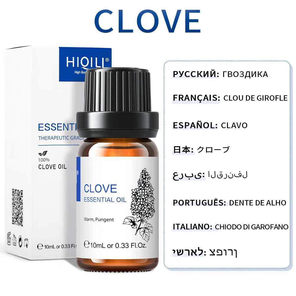 HIQILI Best Essential Oils ,100% Pure Nature for Aromatherapy | Humidifier, Massage,Diffuser, Skin & Hair Care,Perfume DIY-10ML