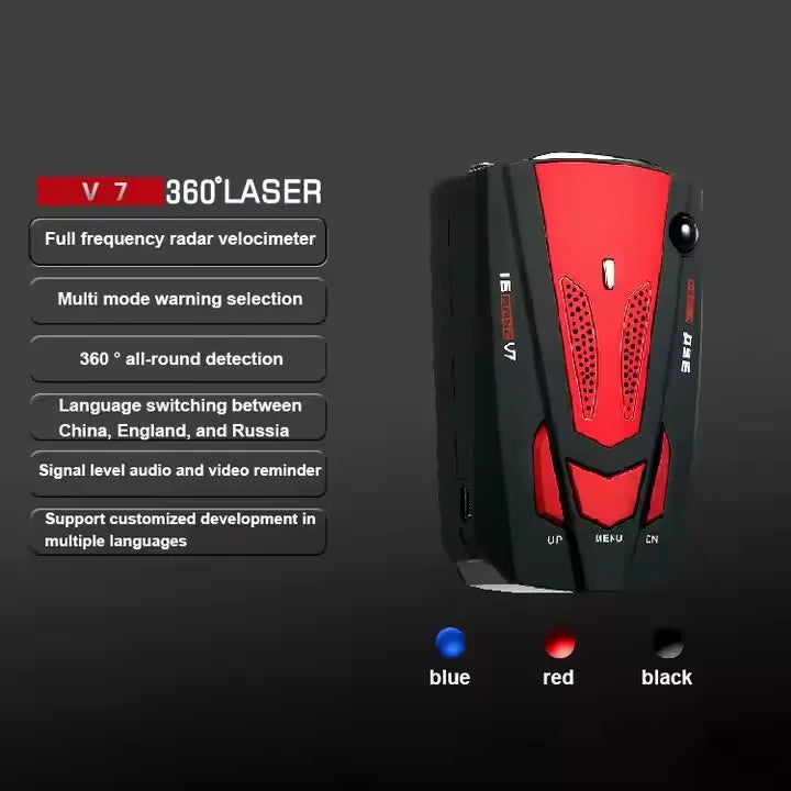 High Quality High Sensitivity Auto Radar Detector 360° Scanning  GPS Speed Limit Alarm for Cars