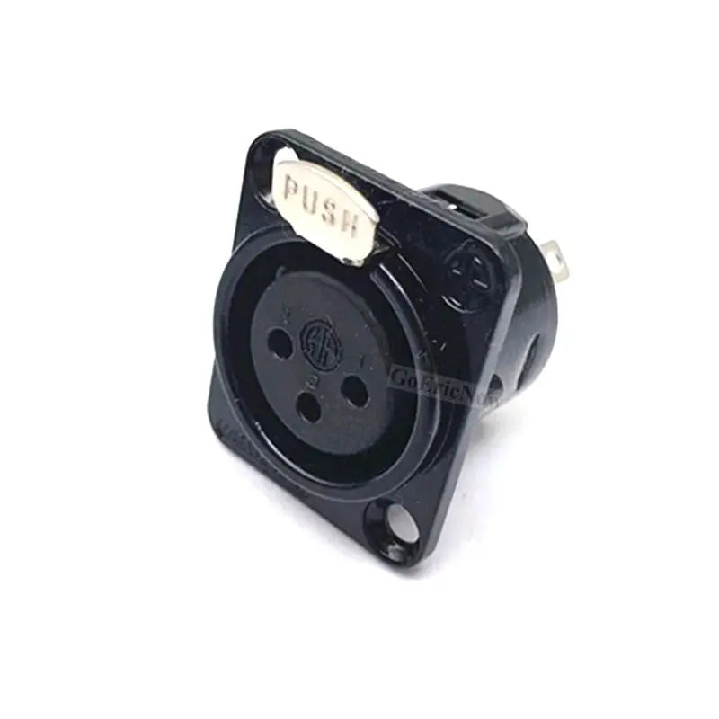 1pcs 3,4,5,6,7 pin Male/Female Black/Silver Metal Square XLR Speaker Panel mount socket Connector