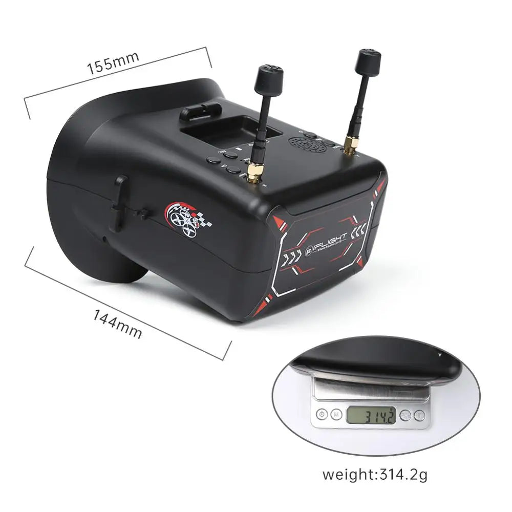 iFlight 4.3inch FPV Analog Goggles 40CH 5.8GHz with DVR Function Built-in 3.7V/2000mAh battery for FPV part