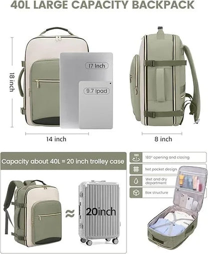 Cross-Border Color-Block Multi-Piece Set Oxford Waterproof Backpack Large Capacity for Business Trip Carry-On Luggage Laptop