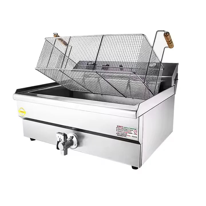 Premium Commercial Full-Size Electric Deep Fryer 30 Liters Professional Restaurant Industrial New Standing Fryer