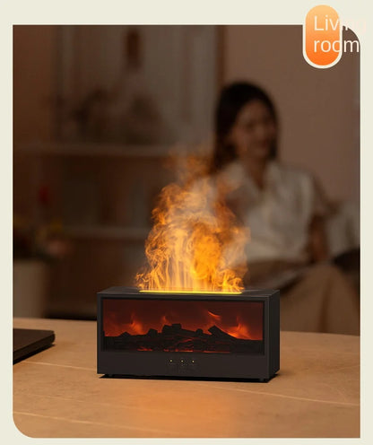 New Retro 3D Simulation Electric Desktop Humidifier Aromatherapy Remote Control Home Plastic Power Source Fireplace Household