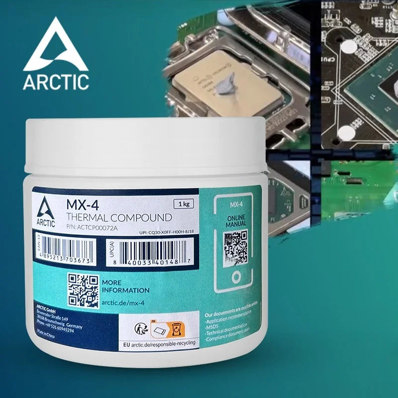 For Arctic Mx-4 Thermal Silicone Grease Desktop Notebook CPU Graphics Card Cooling Paste Copper Computer Case Ball Bearing Bea