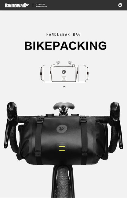 Rhinowalk Bike Handlebar Bag Waterproof Big Capacity 4L-12L  Frame Front Tube Cycling Bag Trunk Pannier Bike Accessories
