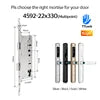 Waterproof Exterior Digital Electronic Ttlock Tuya Smart Locks Fingerprint Aluminum Steel Double Side Sliding Glass Door Lock