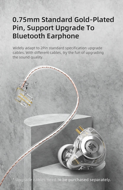 KZ EDX PRO In Ear Earphones Dynamic Earphones HIFI Music Sport Earbuds Sport Noise Cancelling Headset KZ EDX PRO DQ6 ZS10PRO MT1
