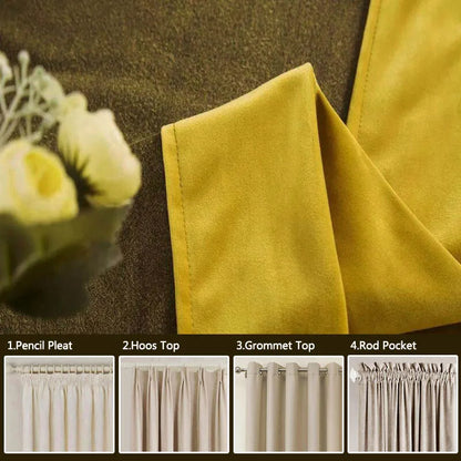 High Shading Velvet Blackout Curtain For Bedroom Insulating Modern Style Windows Living Room Curtain Home Decoration Custom Made