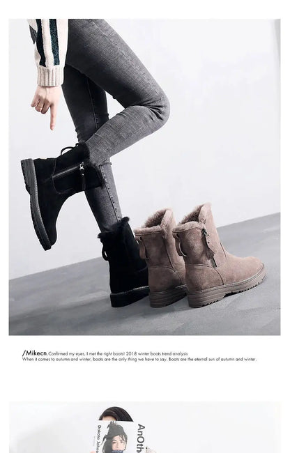 new women's shoes winter tide brand snow boots women  velvet thick warm short boots waterproof non-slip big cotton shoes