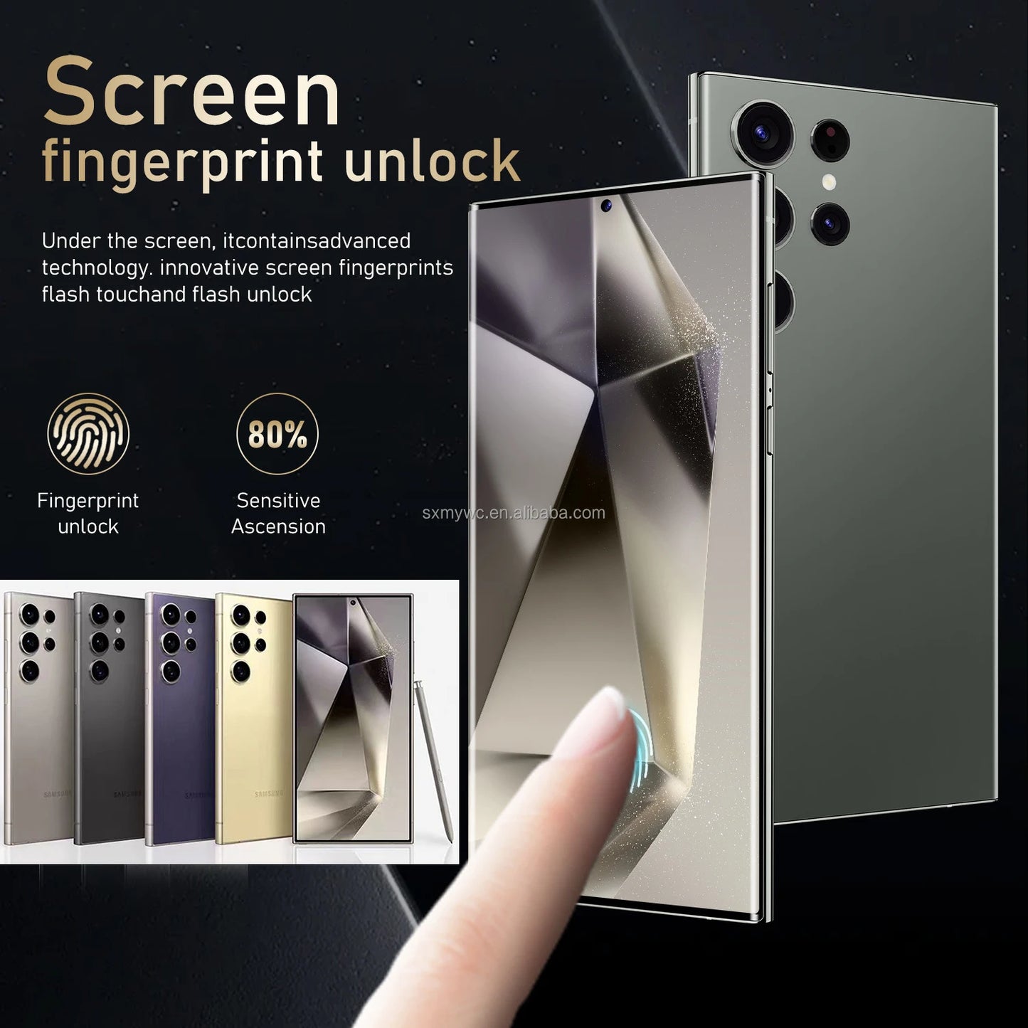 2024 NEW Brand Original S24 Ultra 5g Telephone 6.8 Inch 12Gb+512GB Android Smartphone Android 13 64MP 5000Amh 4G Mobile Phones