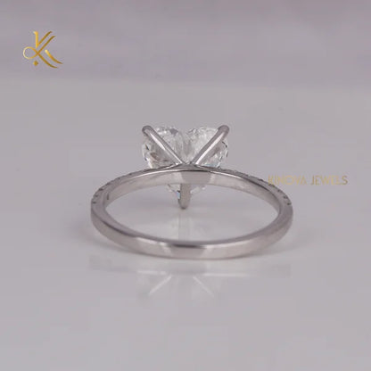 Timeless Classic Lab Grown Diamond 2.0-2.5 Carat Pave Setting Wedding Band 18K Gold Plated with Elegant Sparkle for Couples