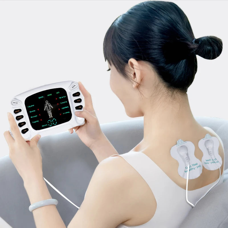 8 Models Tens Electric Muscle Stimulator Ems Acupuncture Body Massage Digital Therapy Massager Electrostimulator