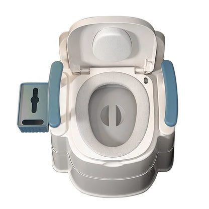 Factory Direct Portable PP Two Piece Toilet Elderly Pregnant Women Square Bowl S-Trap Drainage Outdoor Use Automatic Operation