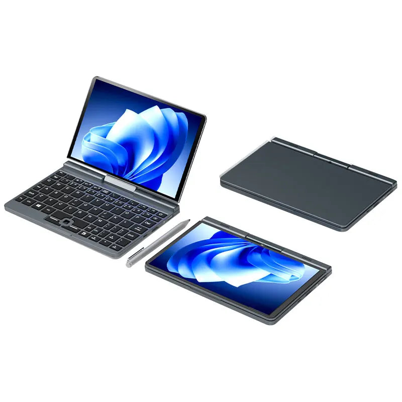 Crelander 2 In1 Mini Computadoras Laptop 8 Inch Intel N150 Cpu Touchscreen DDR5 12GB RAM WiFi 6 Portable Tablet PC Pocket Laptop