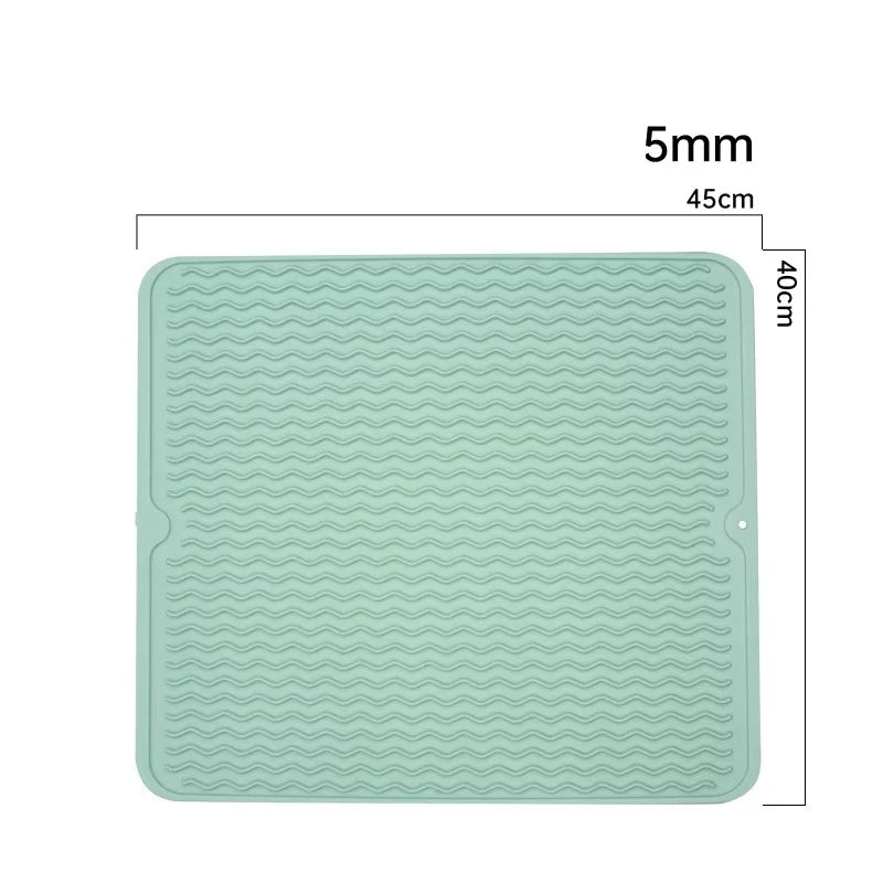 Silicone Dish Quick Bar Drying Dining Table Bath Mat Custom Logo Foldable Kitchen Large Microfiber