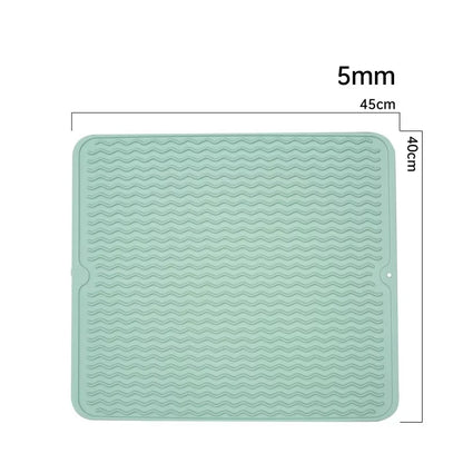 Silicone Dish Quick Bar Drying Dining Table Bath Mat Custom Logo Foldable Kitchen Large Microfiber