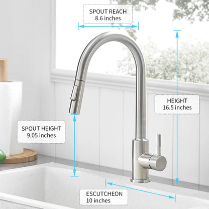 Touch Sensor Smart Kitchen Sink Faucet Flexible Pull Out Spout Deck-mount Hot Cold Water Mixers Kitchen Tap