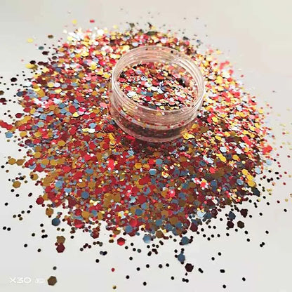 Wholesale Factory Bulk Fine Special Shape Chameleon Chunky Glitter Cosmetic Nail Art Craft 1kg Powder