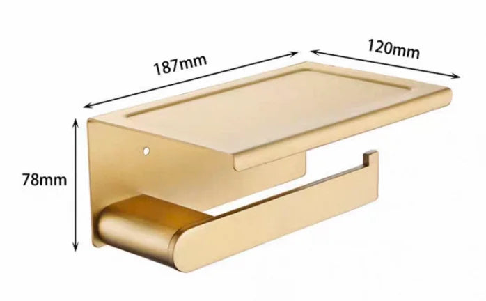 Luxury Stainless Steel 304 Brushed Gold Luxurious Bathroom Accessories Set