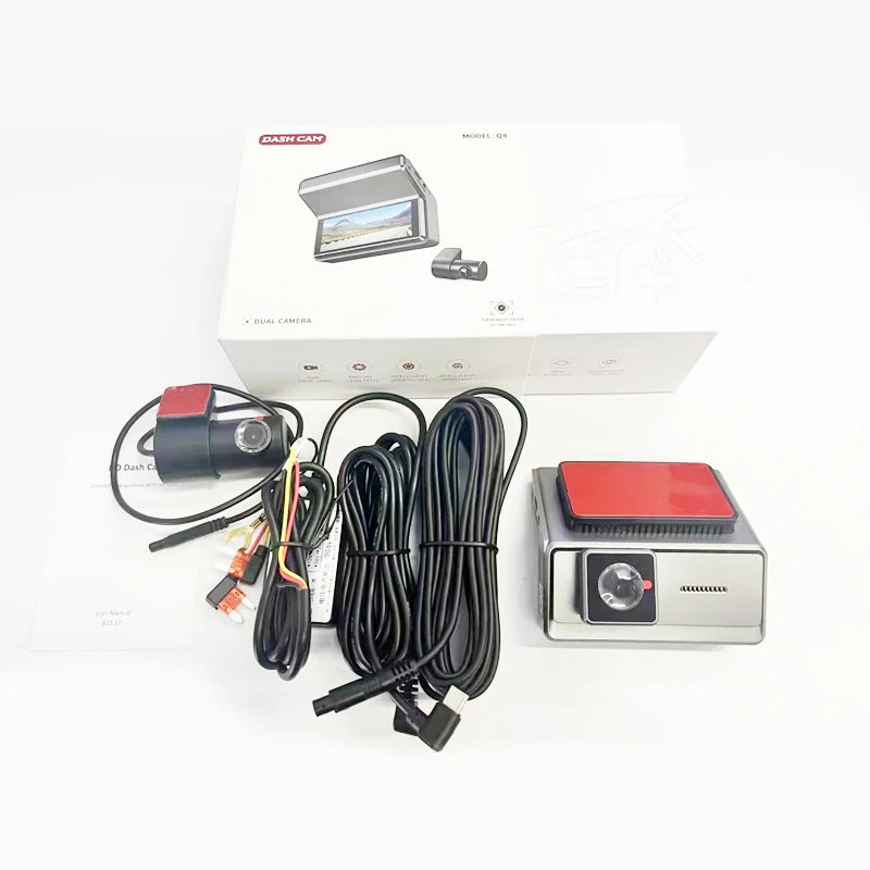 Dual Lens 2.4G/5GWIFI Car Black Box DVR Front4K Back1080P 3.16 IPS Screen Dashcam External GPS Module ADAS+BSD Super Nightvision