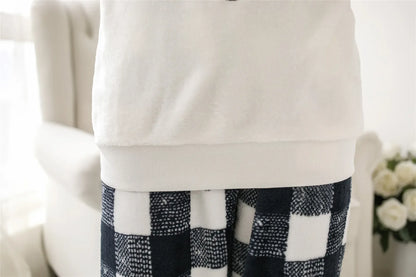 Women Pajamas Autumn Winter Flannel Warm Woman Sleepwear Korean cute Cartoon Pajama Set Fashion Pijama Mujer Home Cloth Pyjamas