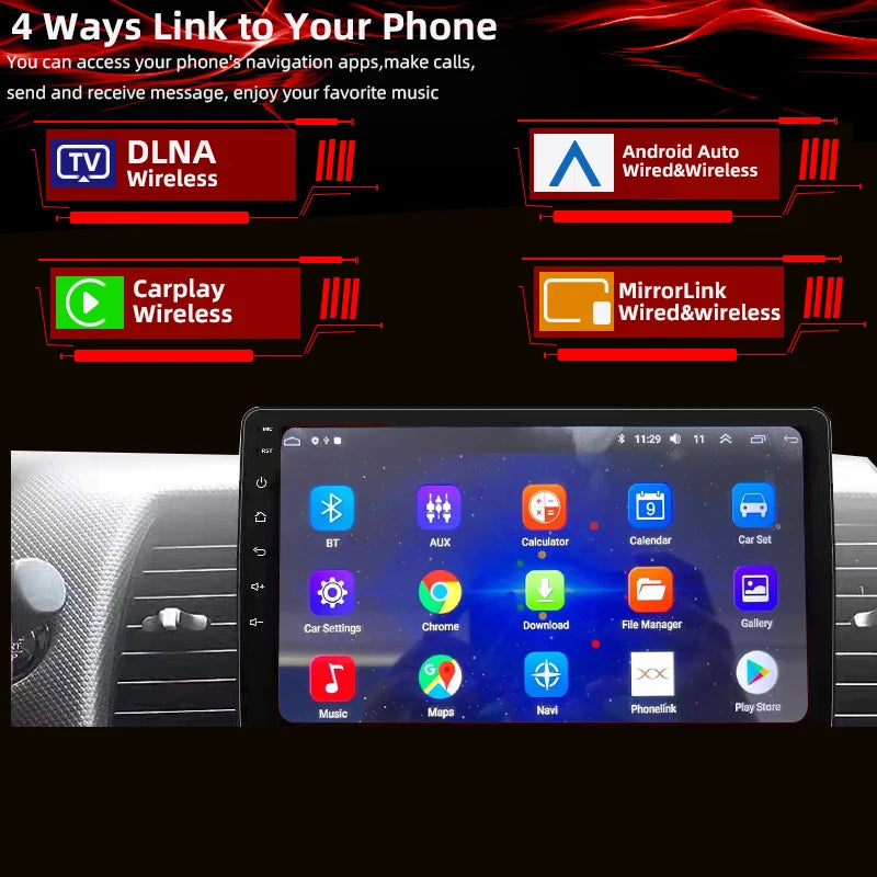 Cross-Border Car Wireless CarPlay Android GPS Navigation Large Screen All-in-One Reversing Image OLED Touch Screen 1280x720