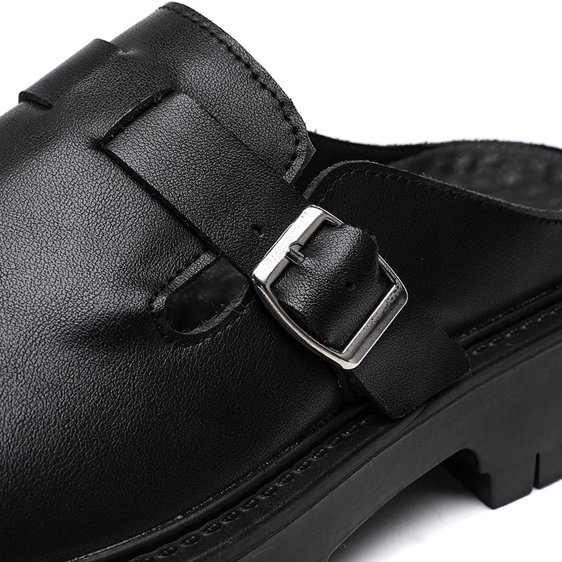 Good Quality Comfortable Summer Half Loafer Shoes Breathable Summer Casual Men Slippers Shoes