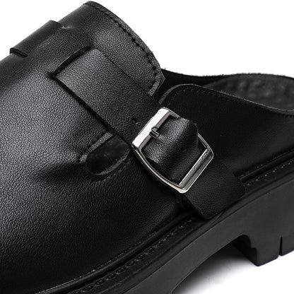 Good Quality Comfortable Summer Half Loafer Shoes Breathable Summer Casual Men Slippers Shoes