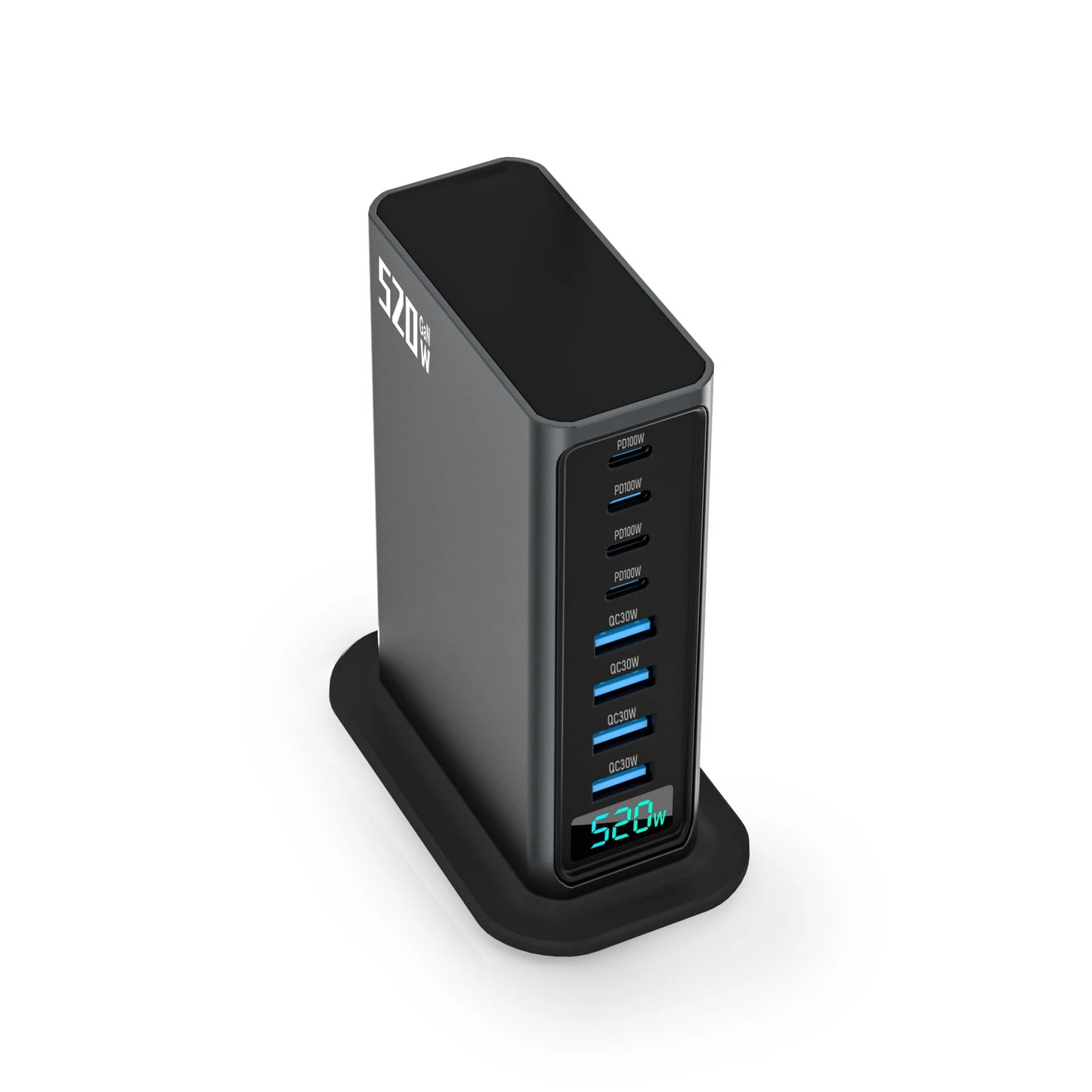 2026 New High Power Desktop Charger Adapter 520W Multi Port Laptop Mobile Phone Featuring 100W Gan Type C Charger