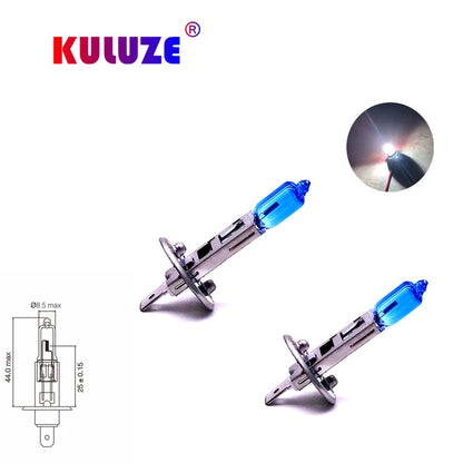 2pcs Super Bright Car Light H1 H3 H4 H7 H8 H9 H11 H15 9005 HB3 Auto halogen lamp bulb Fog Lights 55W 12V 6000K White Headlights