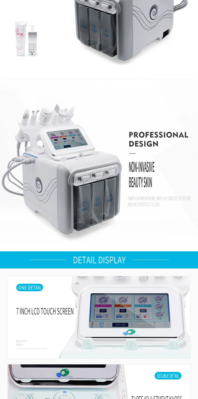 The Latestskin and Eye Multi-function Hydrogen and Oxygen Bubbles,Cleansing and Hydrating Beauty Machine