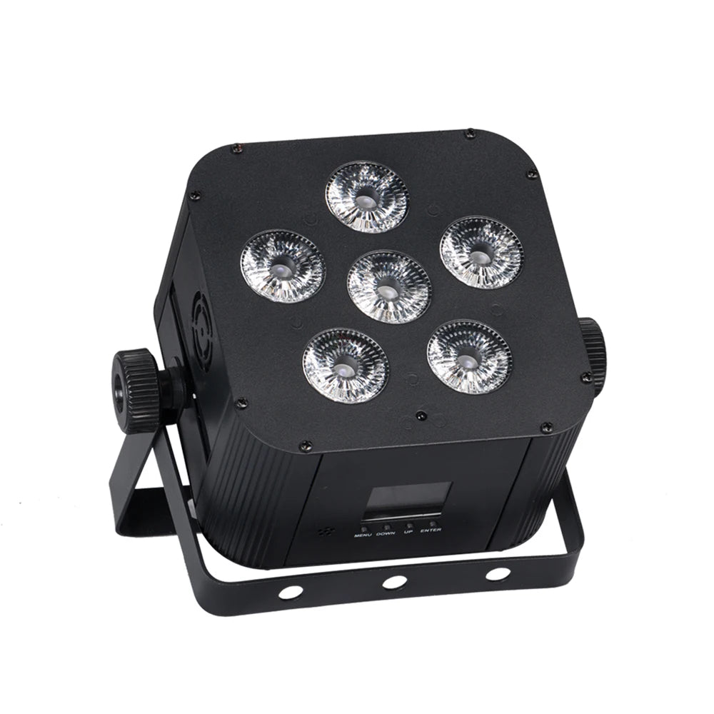 4pcs Battery Operated Light Fixtures Remote & Wifi Control Led Uplight 6X18w RGBWA UV Wireless Led Par Can