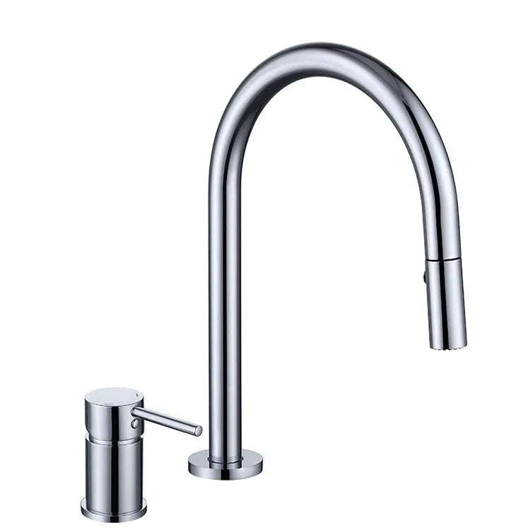 Bathroom Brushed Gold Basin Faucet Brass Pull Down Wash Sink Basin Mixer Tap Faucet